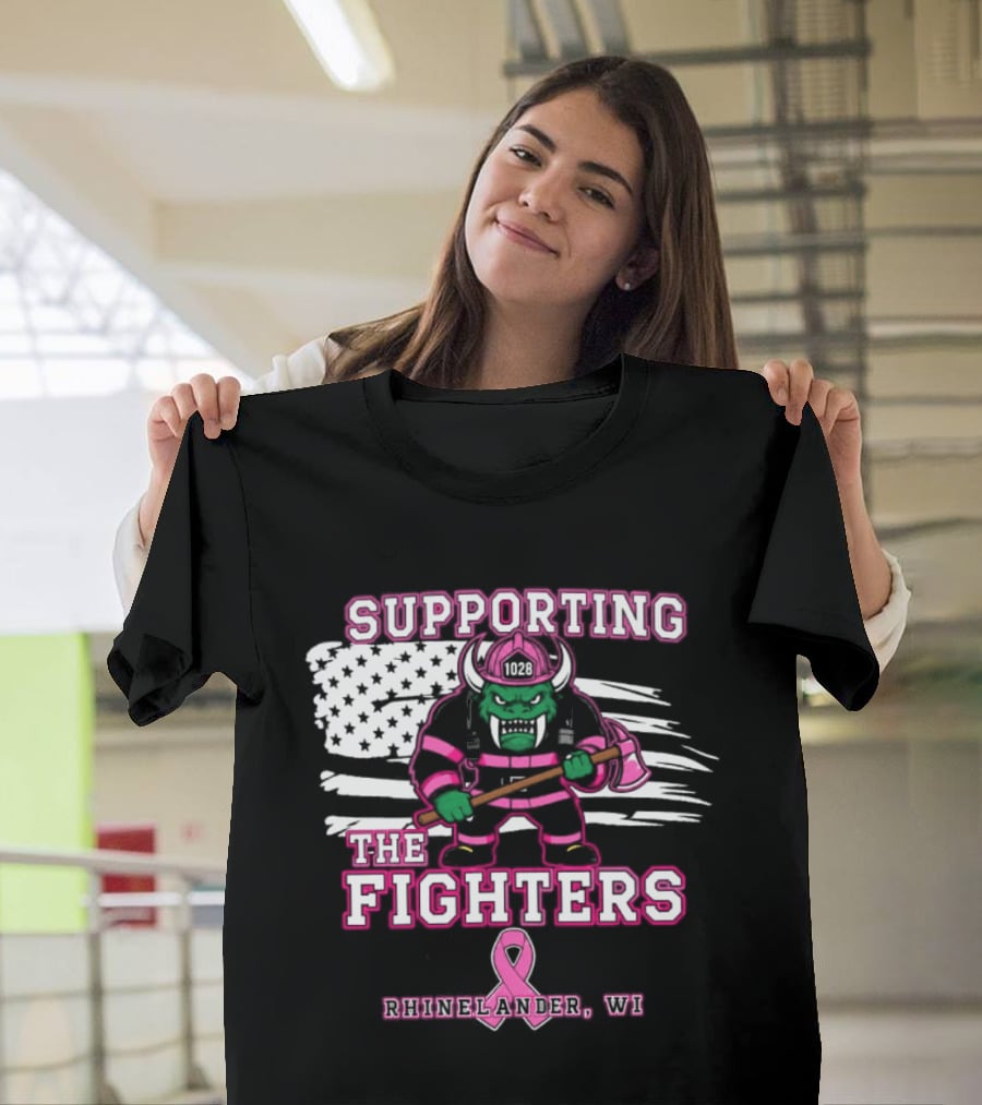 Rhinelander WI Supporting The Fighters Pink Ribbon 2026 T-Shirt
