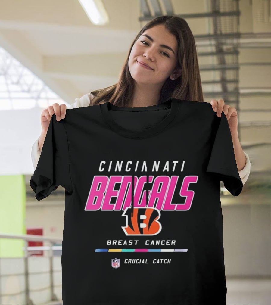 Cincinnati Bengals NFL Crucial Catch Breast Cancer Awareness Pink T-Shirt
