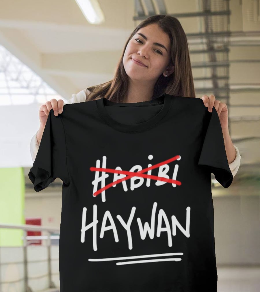 Not Habibi Strikethrough Haywan Arabic Slang Humor T-Shirt
