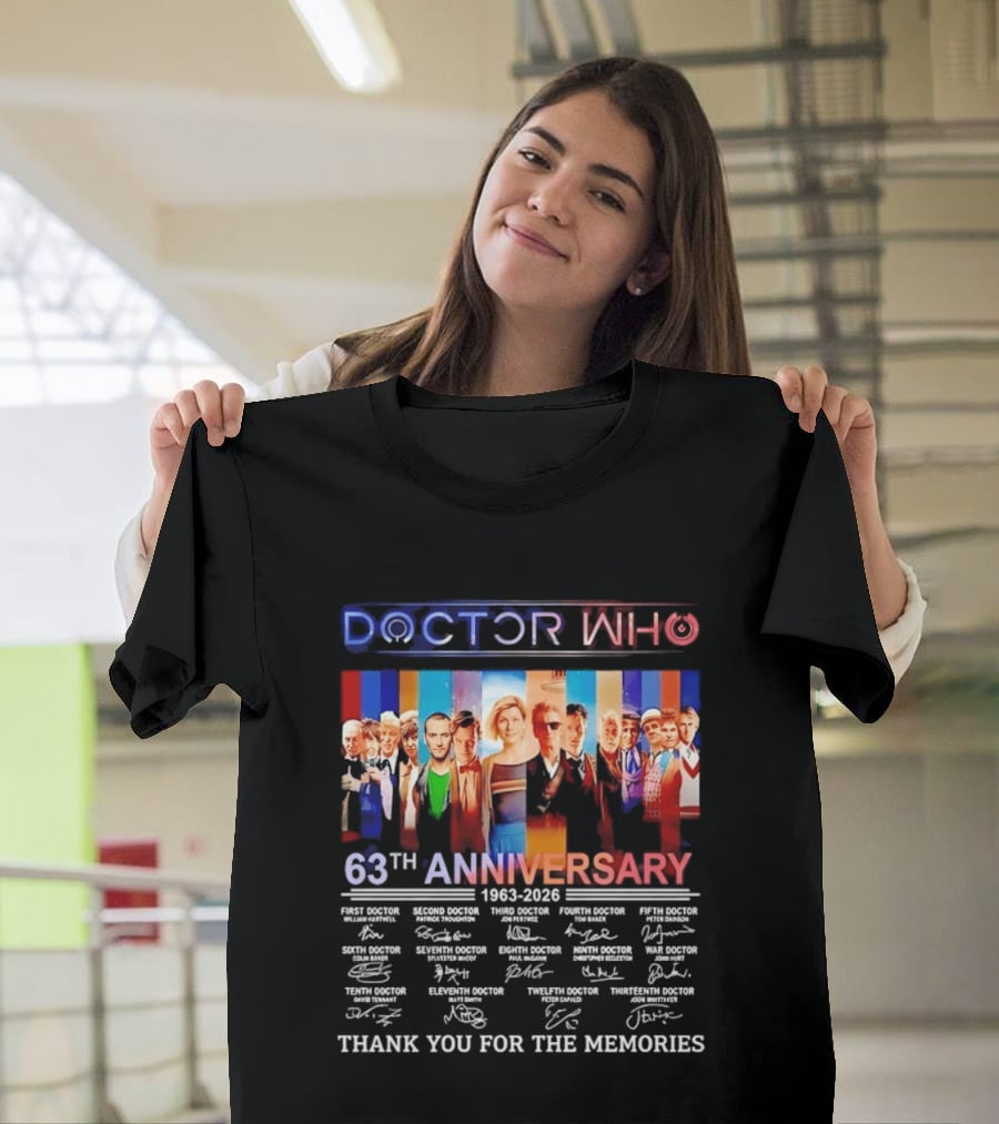 Doctor Who 63rd Anniversary 1963 2026 Thank You For The Memories T-Shirt
