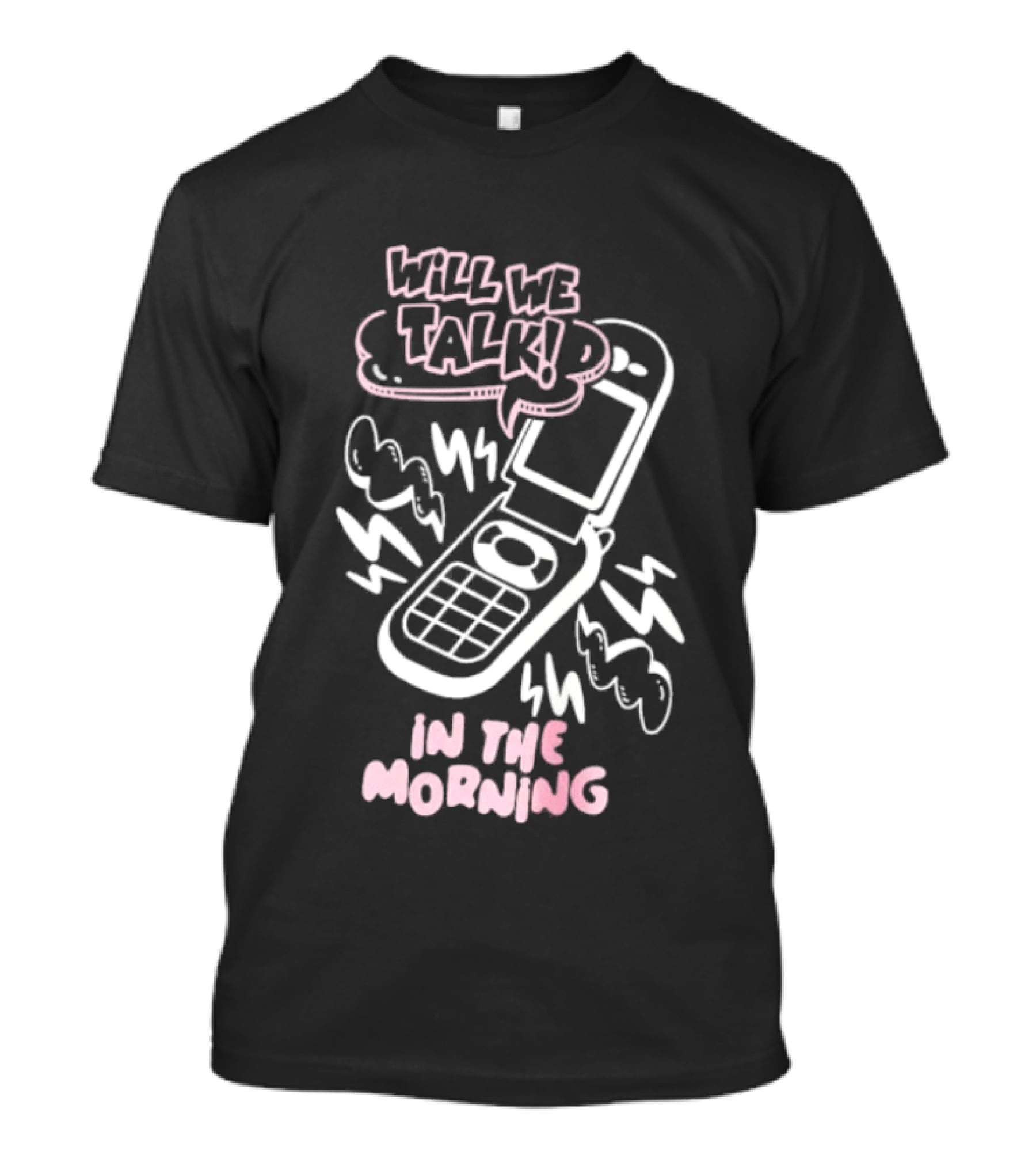 Will We Talk In The Morning Flip Phone Y2K Retro Pink Aesthetic T-Shirt