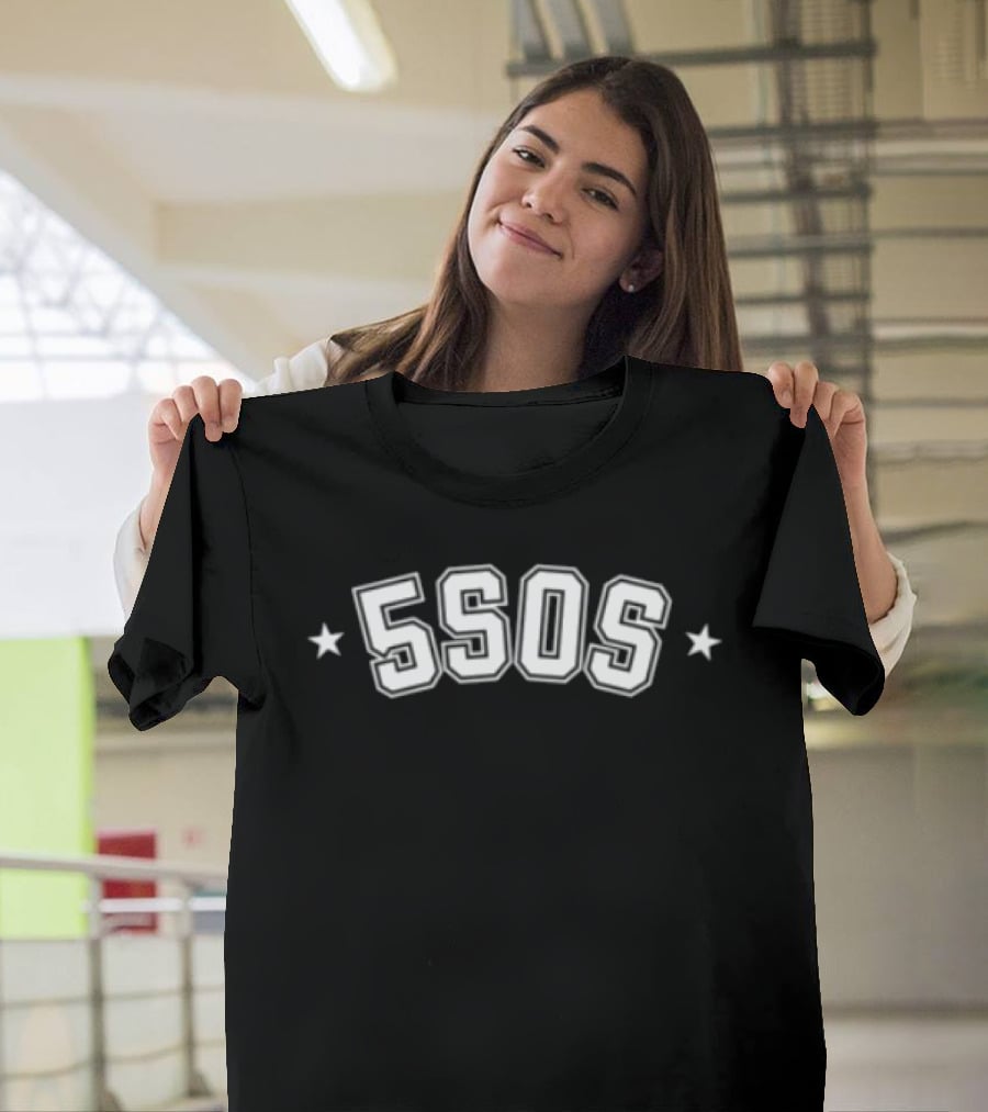 Summer Brothers Store 5SOS Band Featuring Bold Typography And Star Accents T-Shirt