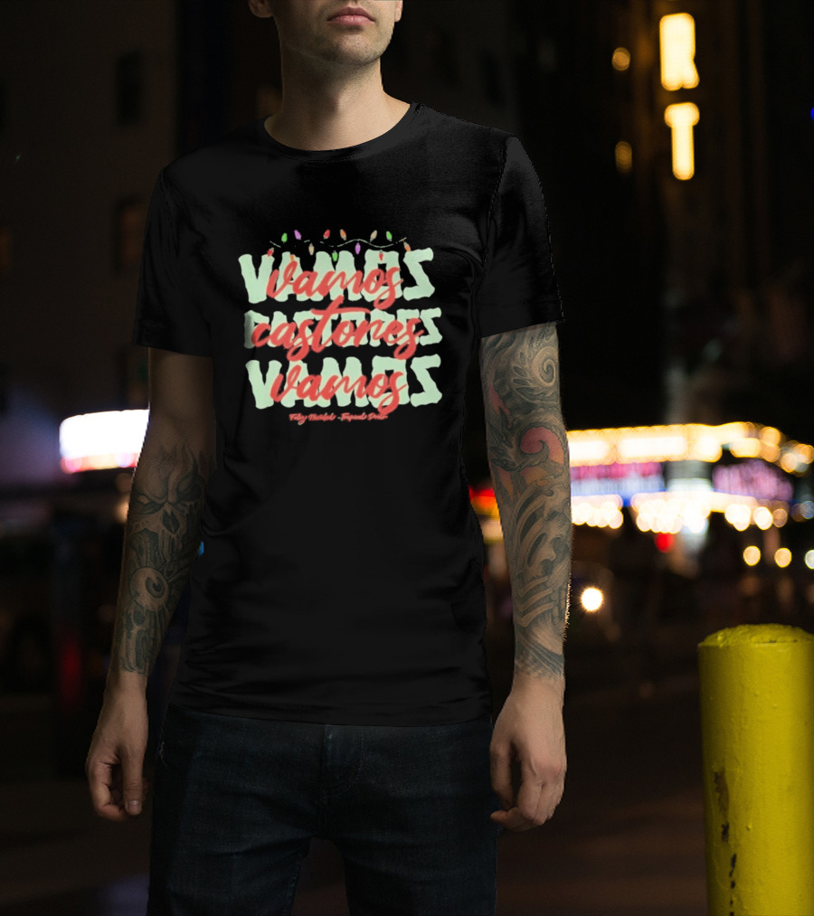 Vamos Castores Vamos Lightning Christmas Holiday Lights T-Shirt