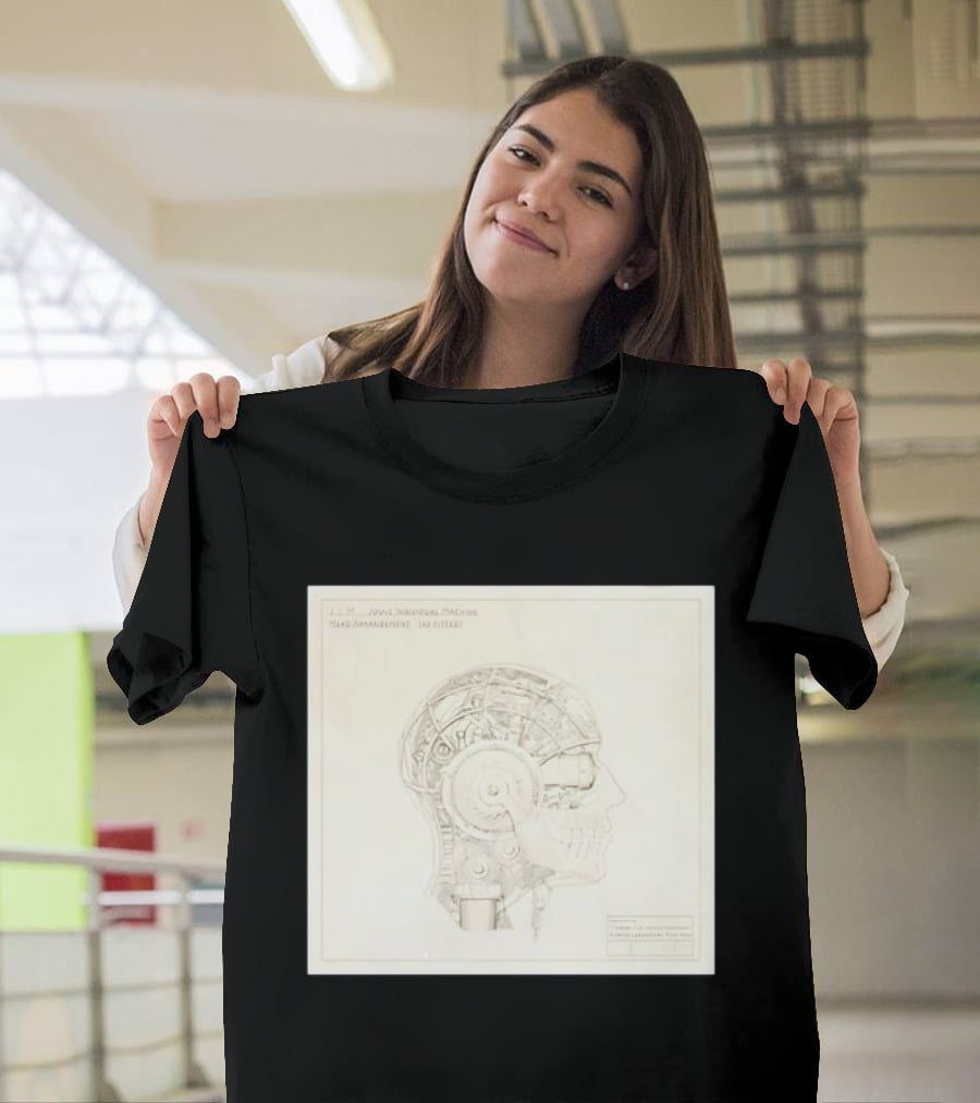 VisionQuest JIM Joule Individual Machine Head Blueprint Drawing T-Shirt