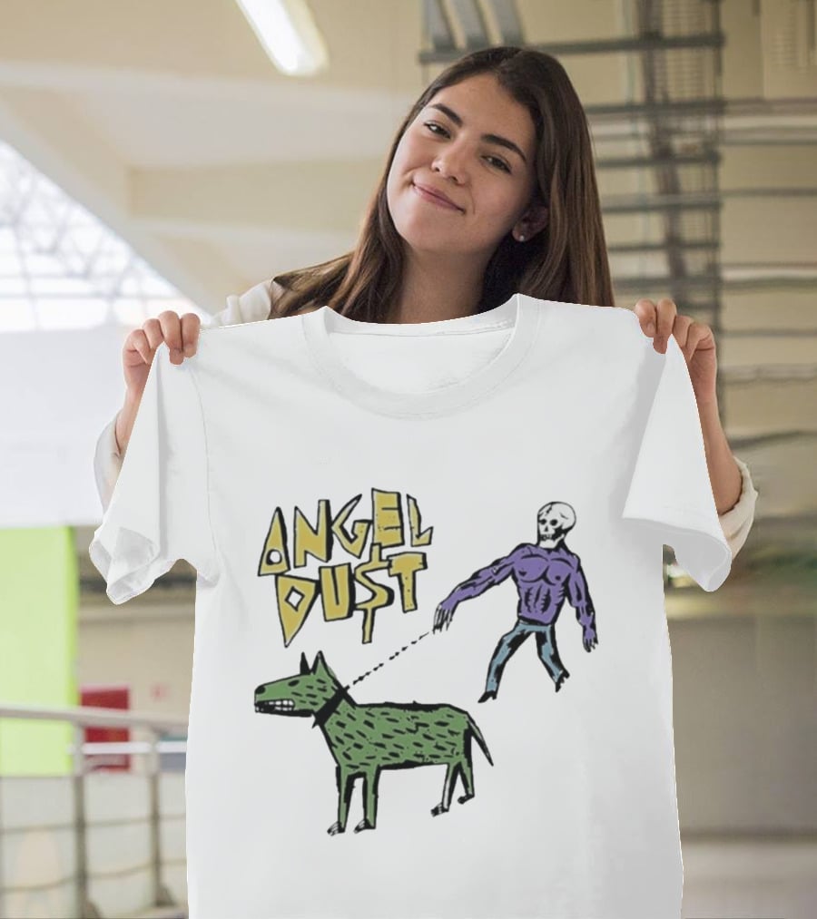 Angel Dust Skeleton Walking Dog T-Shirt