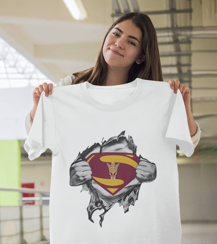 Arizona State Sun Devils Superhero Emblem ASU Fan T-Shirt