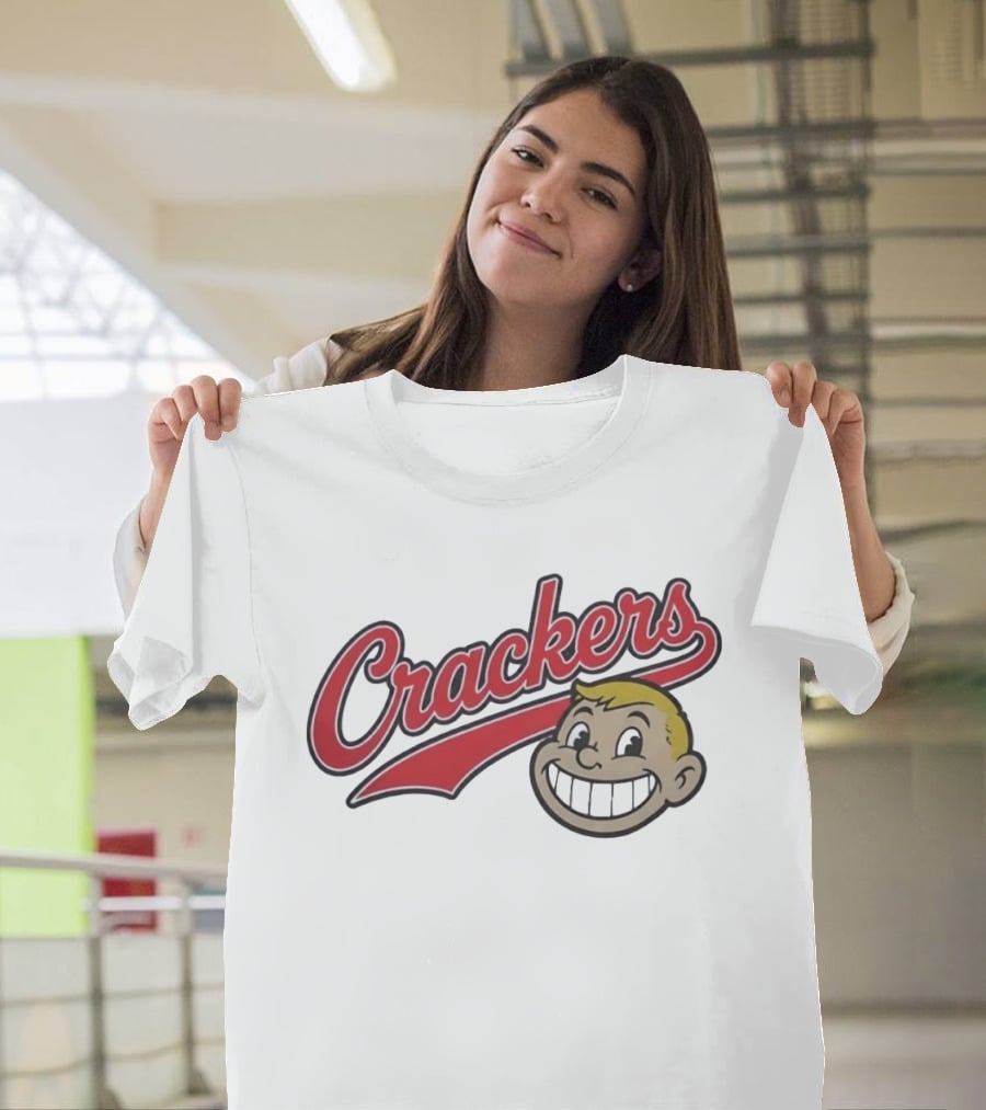 Crackers Vintage Cartoon Style Blonde Boy Smiling T-Shirt