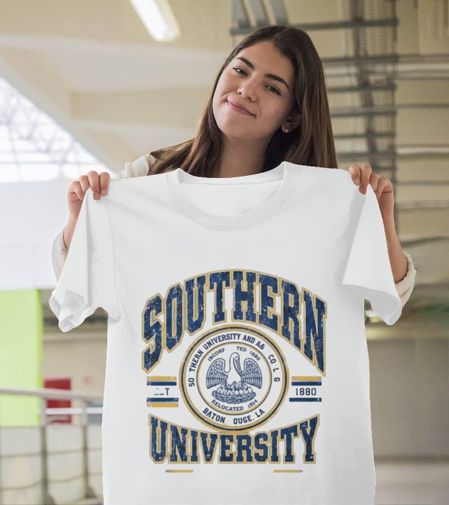 Distressed Southern University A&M Baton Rouge 1880 Pelican Seal T-Shirt