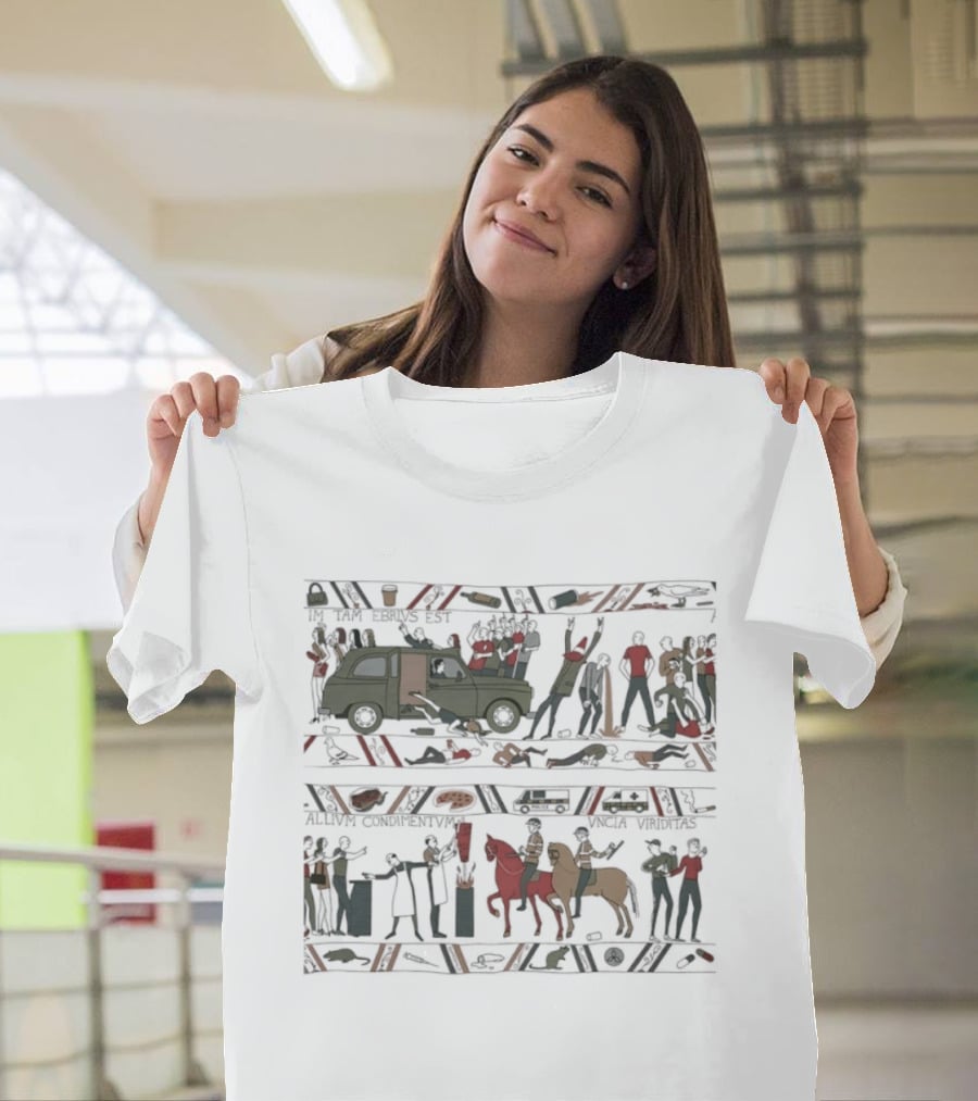 I'm Tam Ebrivs Est Allivm Condimentvm Vncia Viriditas Tapestry T-Shirt