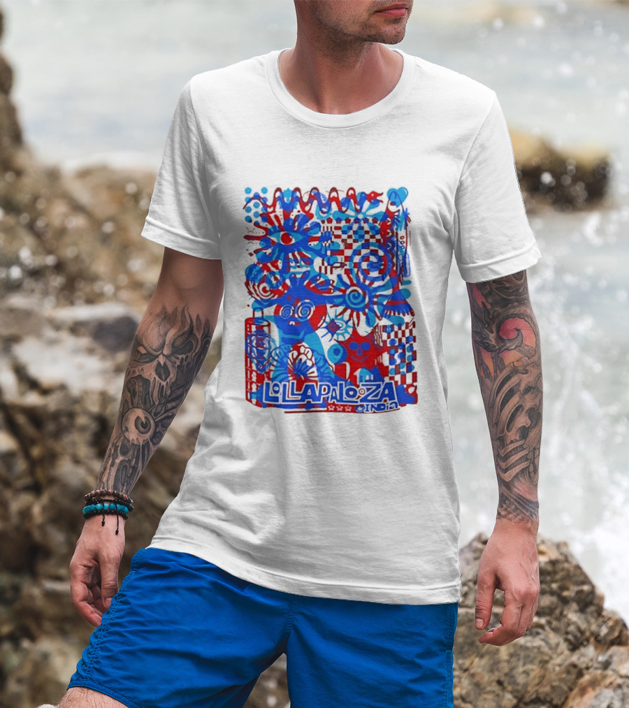 Lollapalooza India Festival Live Music Concert Vibrant Symbolic T-Shirt