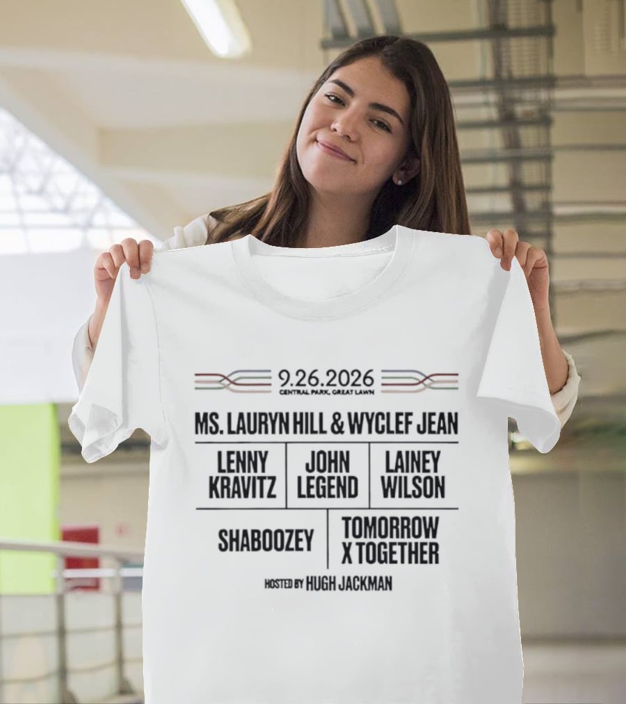9.26.2026 Ms. Lauryn Hill Wyclef Jean Lenny Kravitz John Legend Lainey Wilson Shaboozey Tomorrow X Together Global Citizen Festival T-Shirt