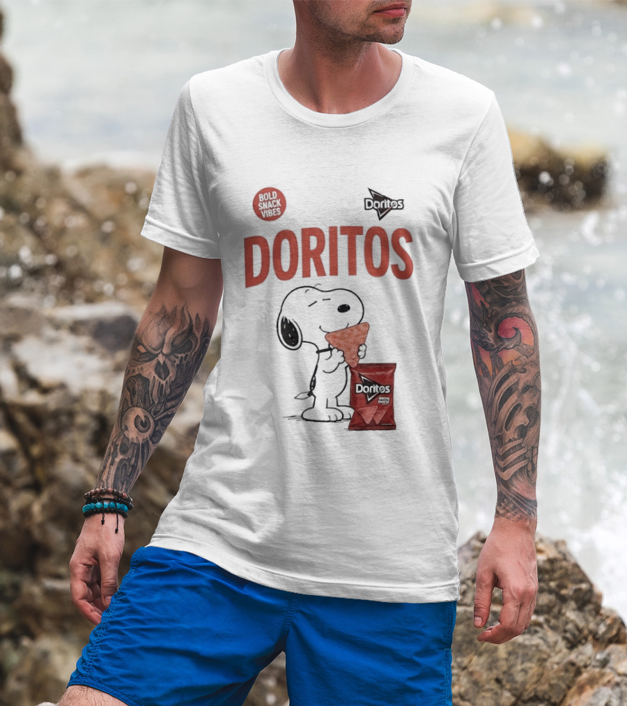 Snoopy Doritos Snack Vibes With Peanuts Cartoon T-Shirt