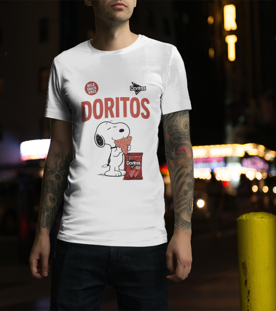 Snoopy Doritos Snack Vibes With Peanuts Cartoon T-Shirt