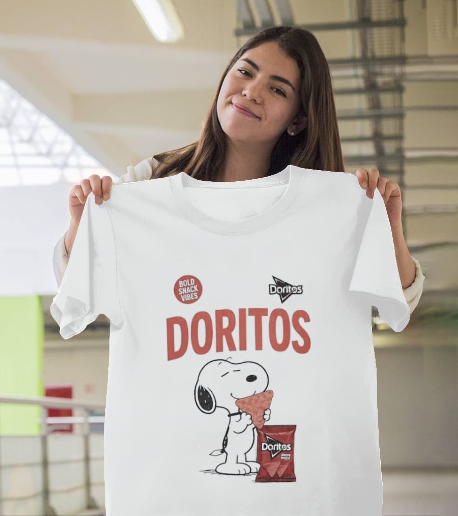 Snoopy Doritos Snack Vibes With Peanuts Cartoon T-Shirt