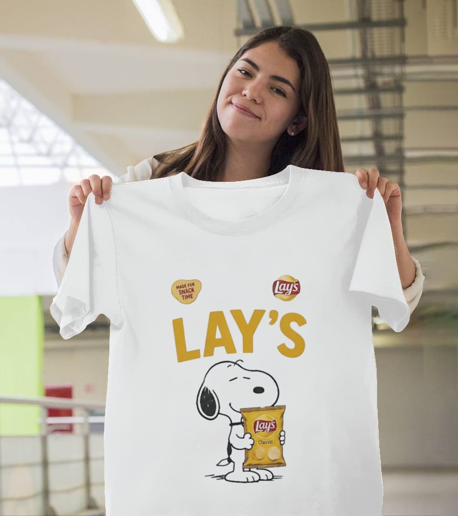 Snoopy Lay's Classic Made For Snack Time Peanuts T-Shirt