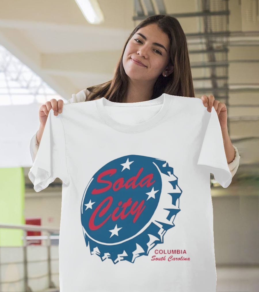 Soda City Columbia South Carolina Bottle Cap Stars T-Shirt