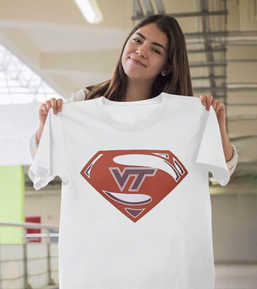 Virginia Tech Hokies VT Superman College Sports T-Shirt