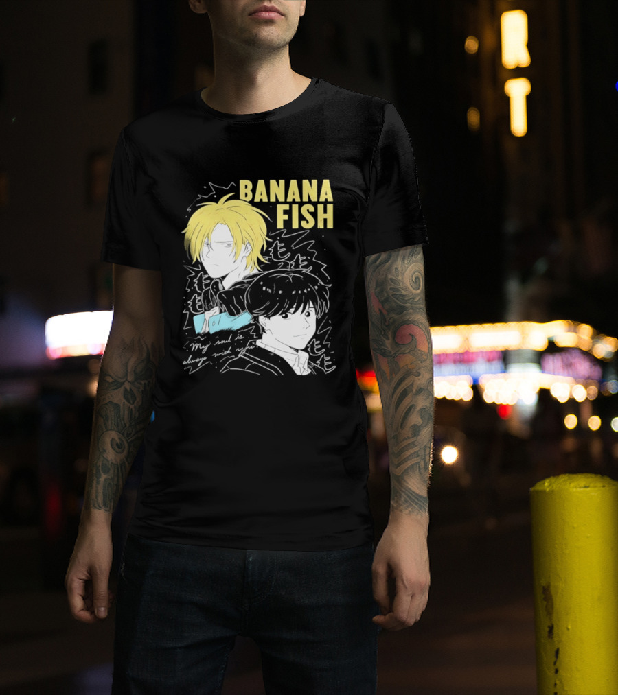 Banana Fish Ash And Eiji My Soul Is Always With You Anime Duo T-Shirt