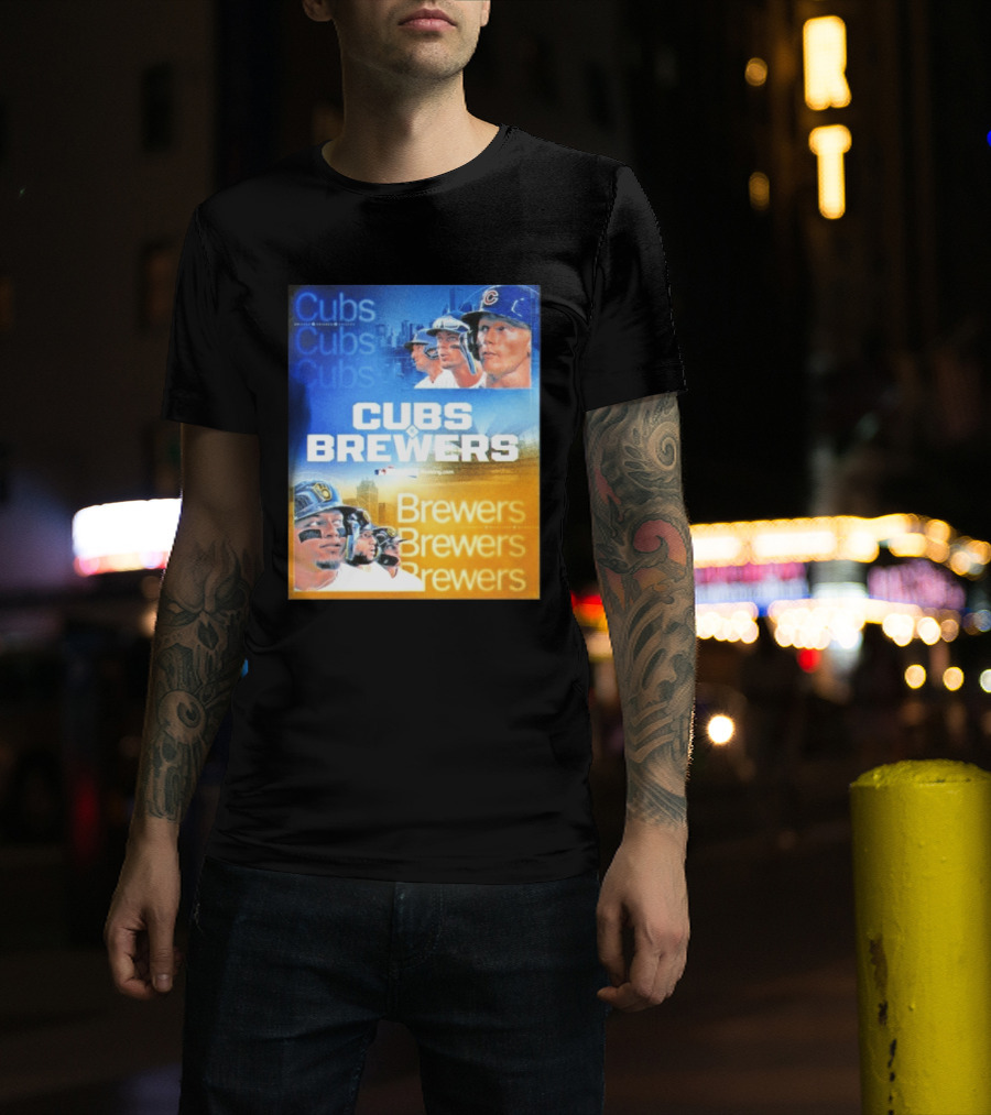 Chicago Cubs Brewers MLB Rivalry Matchup Highlights T-Shirt