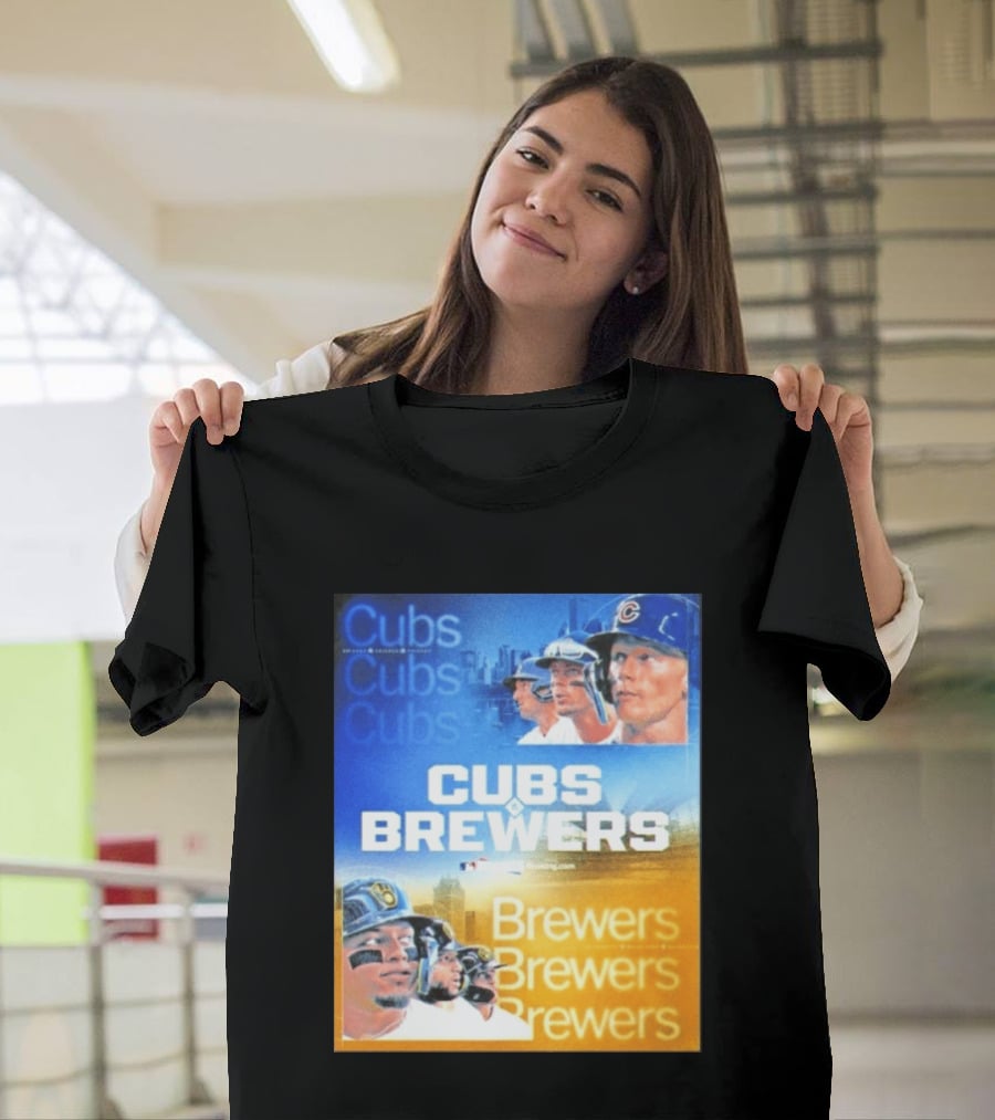 Chicago Cubs Brewers MLB Rivalry Matchup Highlights T-Shirt