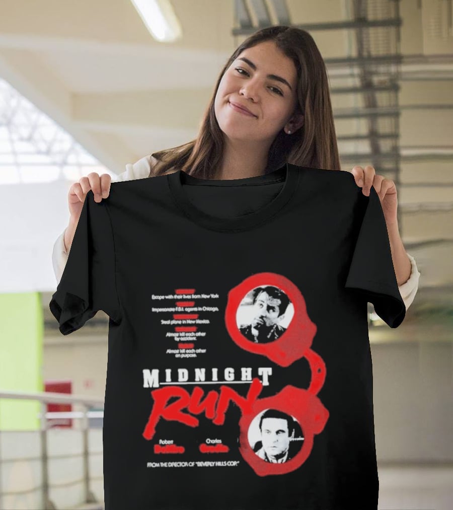 Robert De Niro Charles Grodin Midnight Run Handcuffs Movie T-Shirt