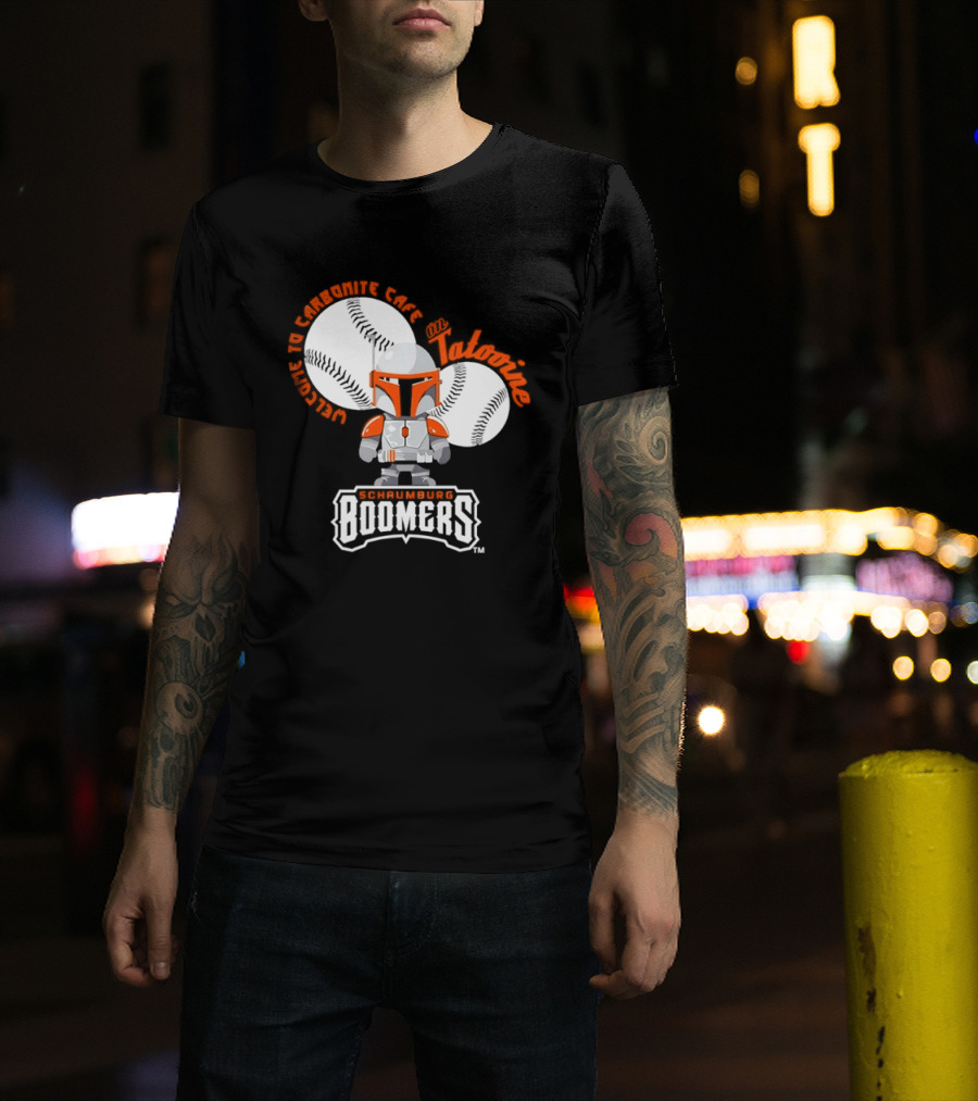 Schaumburg Boomers Welcome To Carbonite Café With Baseball And Armor T-Shirt