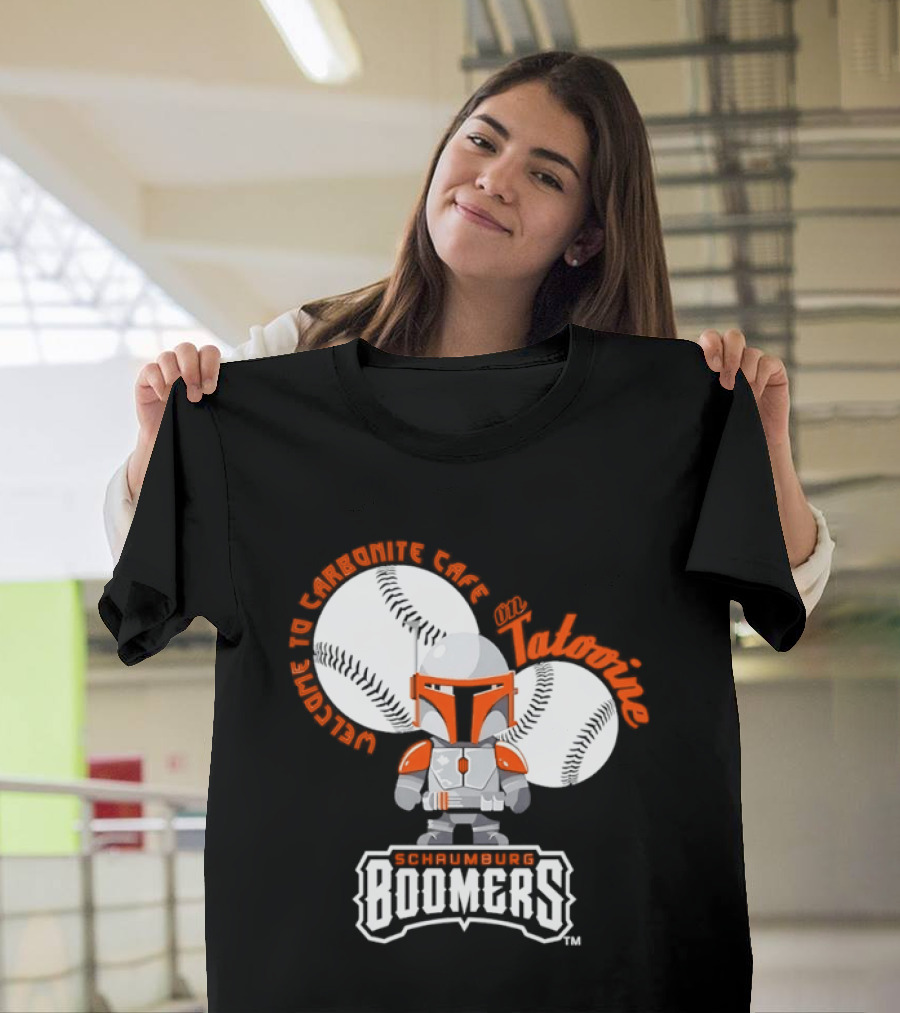 Schaumburg Boomers Welcome To Carbonite Café With Baseball And Armor T-Shirt