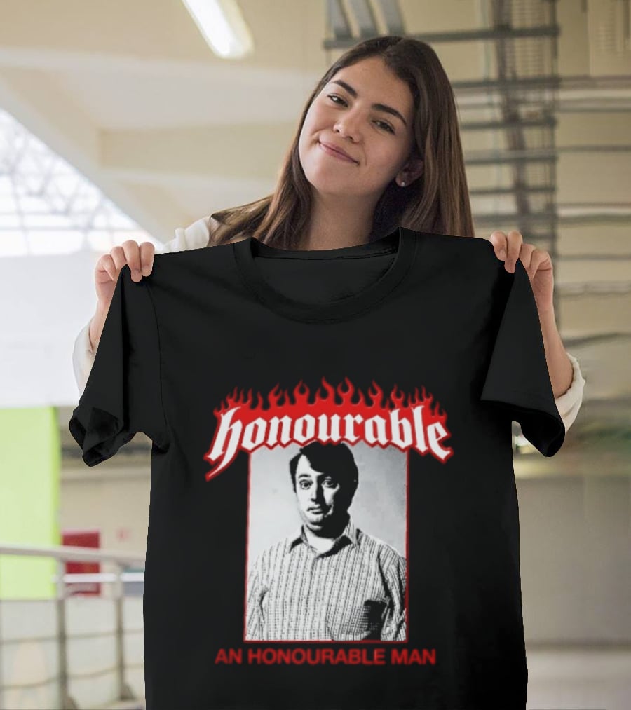 Honourable An Honourable Man Mark Corrigan Flames Frame T-Shirt