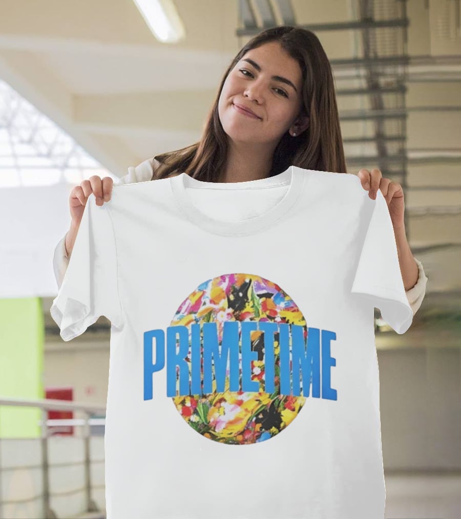 PRIMETIME Bright Floral Colorful T-Shirt