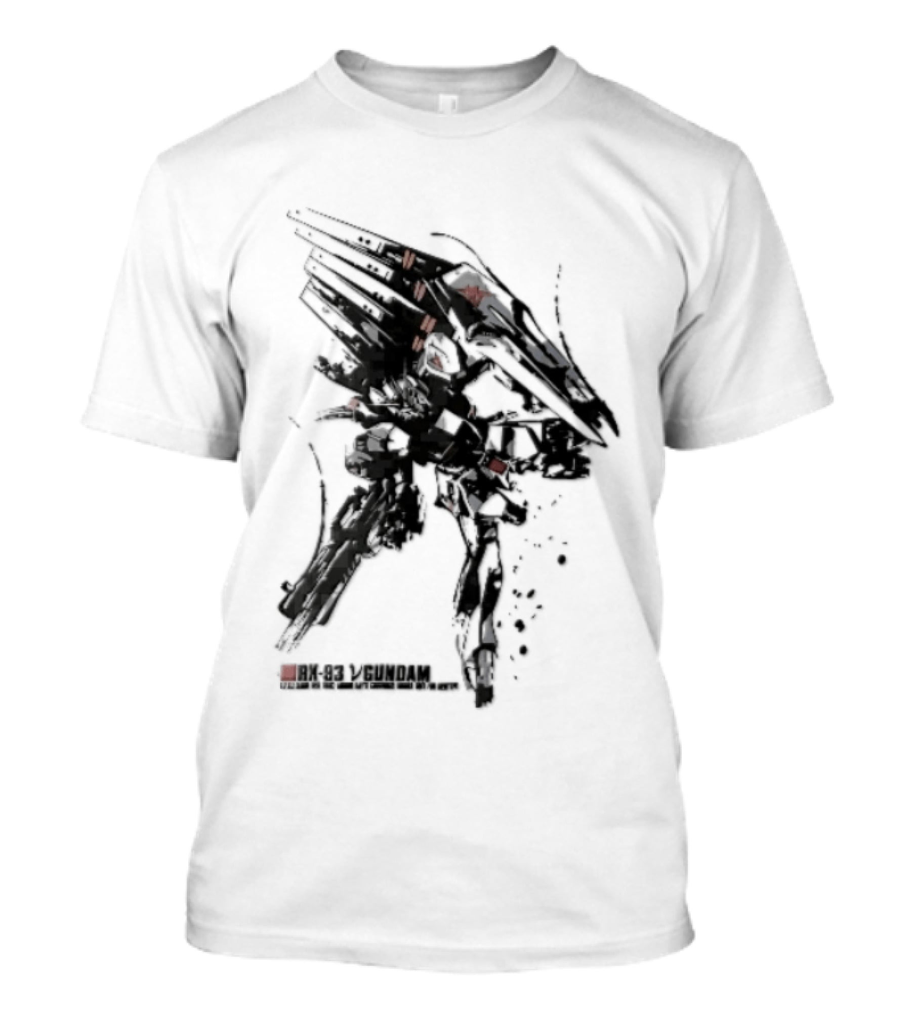 Rx 93 Nu Gundam Efsf Londo Bell Mobile Suit Amuro Ray Ink Brush Mecha Robot T-Shirt