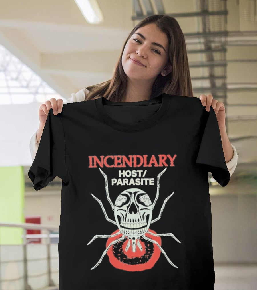 Incendiary Host Parasite Spider Skull Halloween T-Shirt