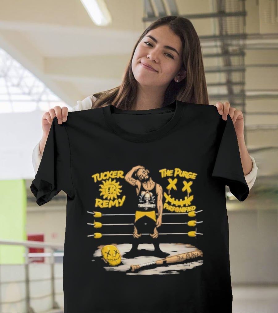 Tucker Remy The Purge Personified Wrestling Ring Bat Sun Sunflowers T-Shirt