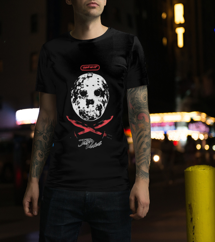 Friday The 13th Jason Voorhees Distressed Mask T-Shirt