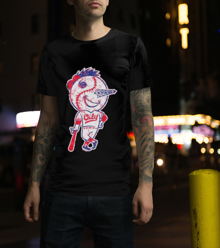 Tulsa Drillers Oily Distressed Baseball T-Shirt