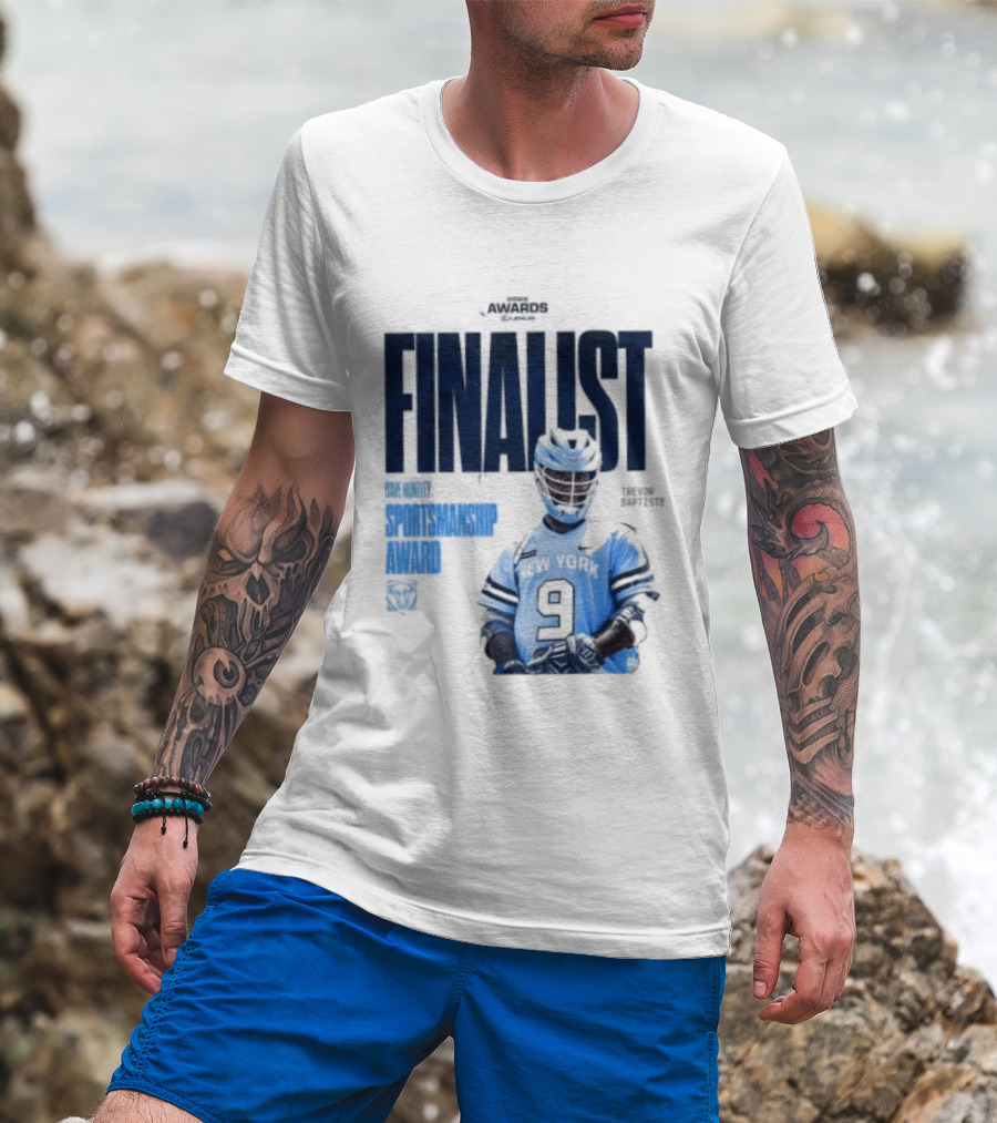 Trevor Baptiste NY Atlas 2026 Dave Huntley Sportsmanship Award Finalist New York Sports Team Number 9 T-Shirt
