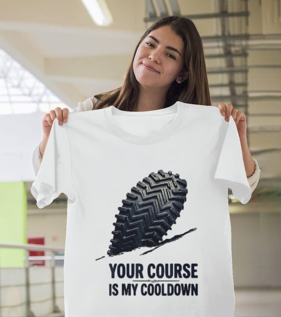 Your Course Is My Cooldown Trail Running Footprint T-Shirt