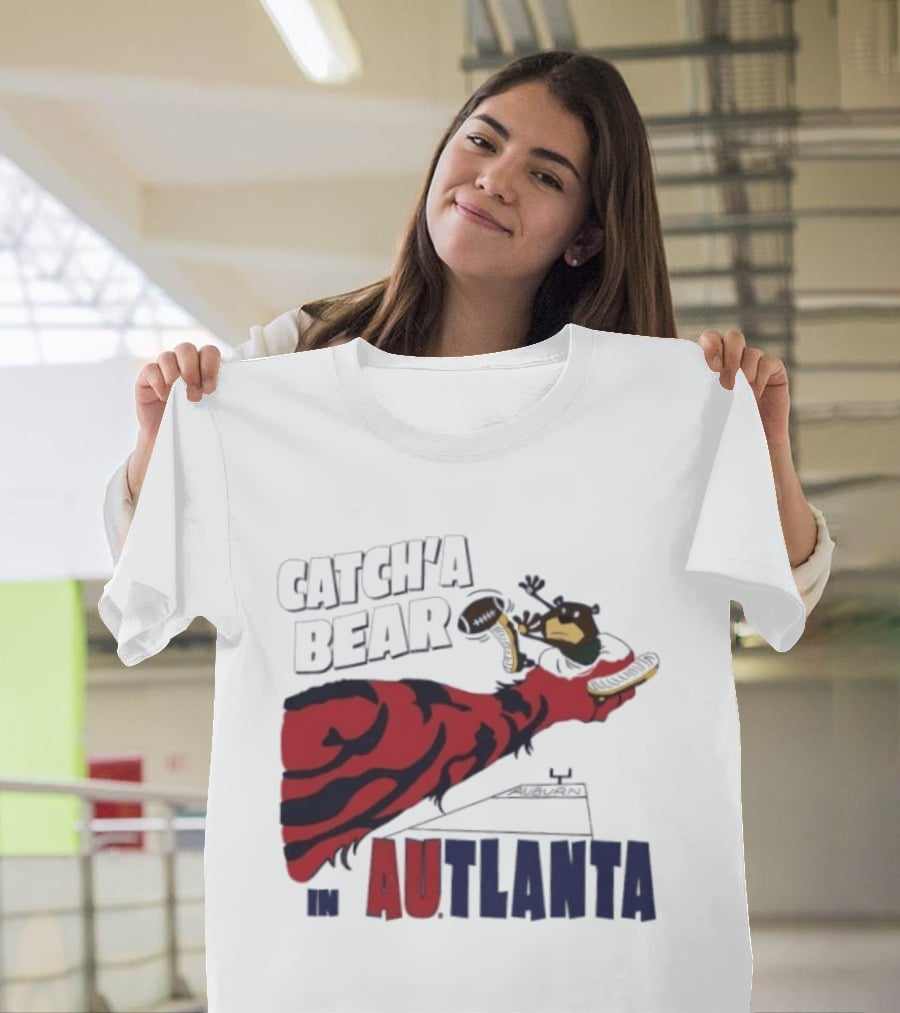 Catch'a Bear Auburn Tigers Vs Baylor Bears AUTlanta Tiger Stripe Football T-Shirt
