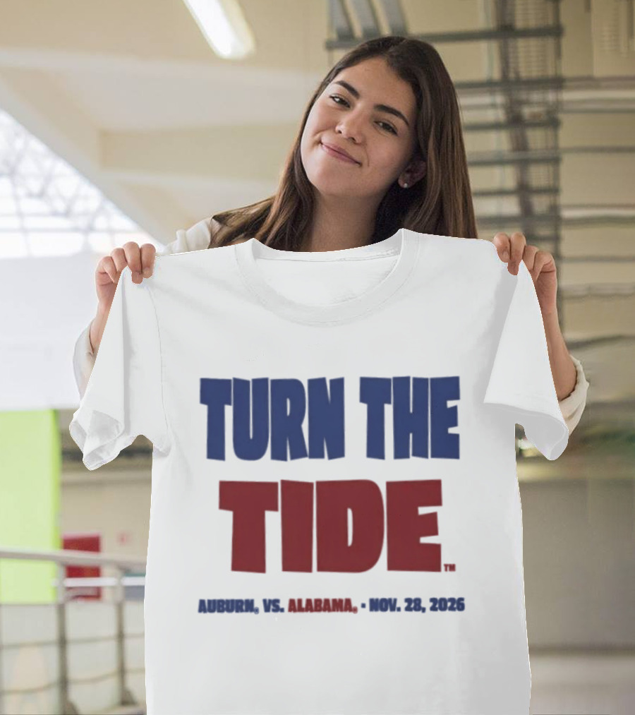 Auburn Vs Alabama Turn The Tide Nov 28 2026 T-Shirt
