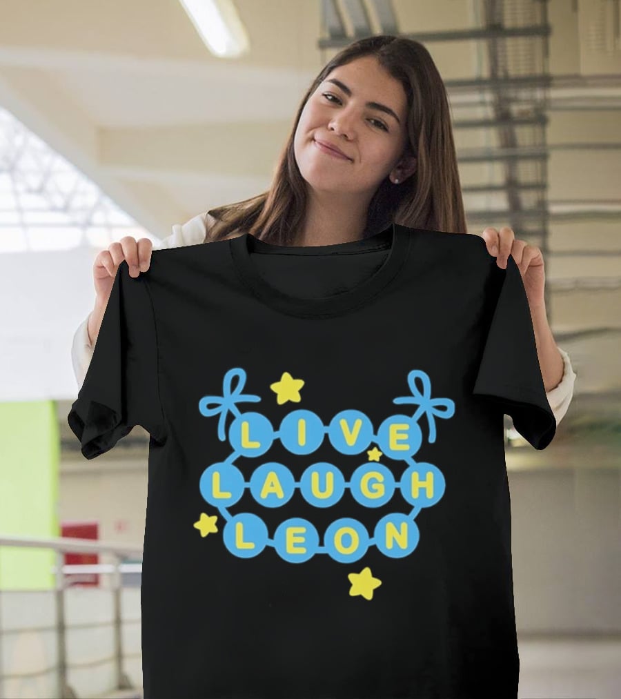 Live Laugh Leon Meme Blue And Yellow Stars T-Shirt
