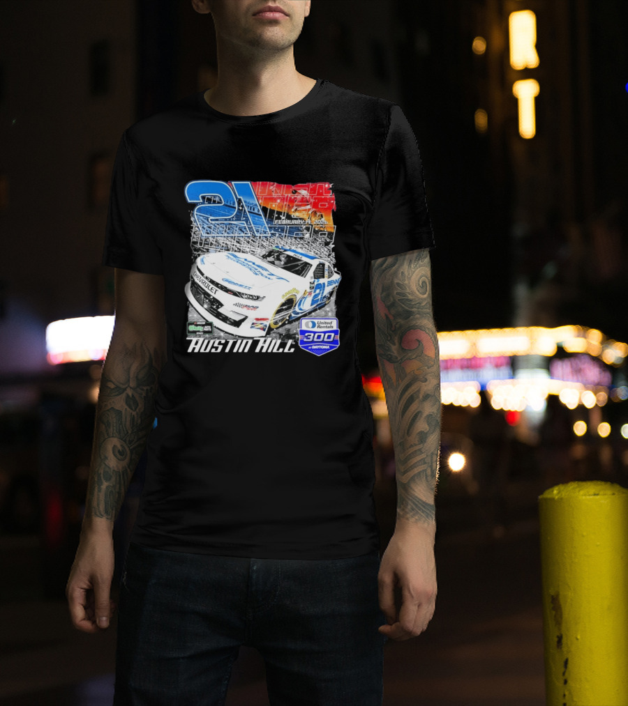 Austin Hill Richard Childress Racing February 2026 United Rentals 300 Daytona Race Winner Chevrolet 21 T-Shirt