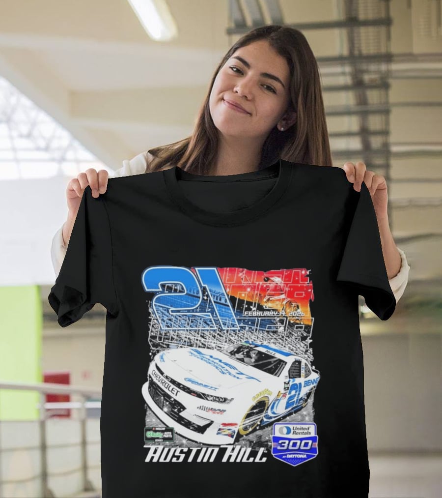 Austin Hill Richard Childress Racing February 2026 United Rentals 300 Daytona Race Winner Chevrolet 21 T-Shirt