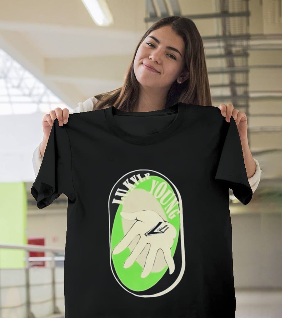 Lukyle Young Hand With Emblem In Green Oval T-Shirt