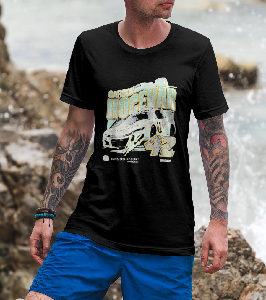 Carson Hocevar Legacy Motor Club 42 Sunseeker Resort NASCAR Racing T-Shirt