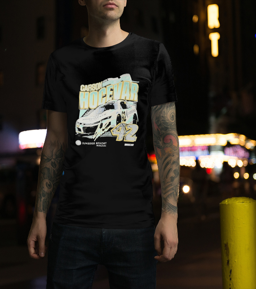 Carson Hocevar Legacy Motor Club 42 Sunseeker Resort NASCAR Racing T-Shirt