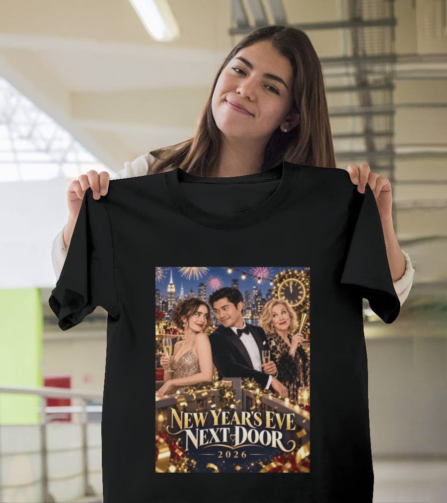 New Year's Eve Next Door 2026 Celebration With Charming Guests And Fireworks T-Shirt