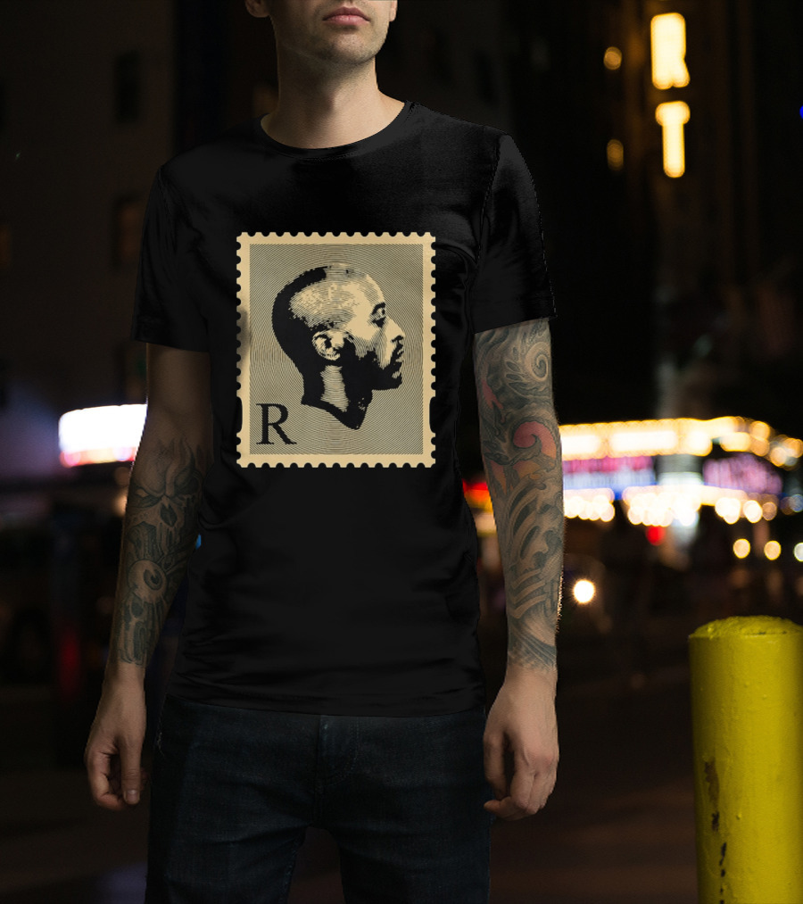Tupac Shakur Black Postage Stamp Profile 2Pac T-Shirt