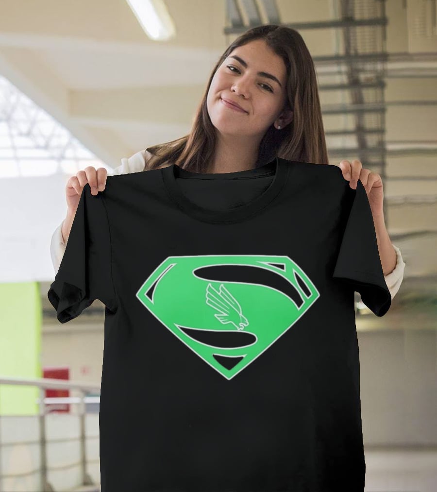North Texas Mean Green UNT Superman T-Shirt