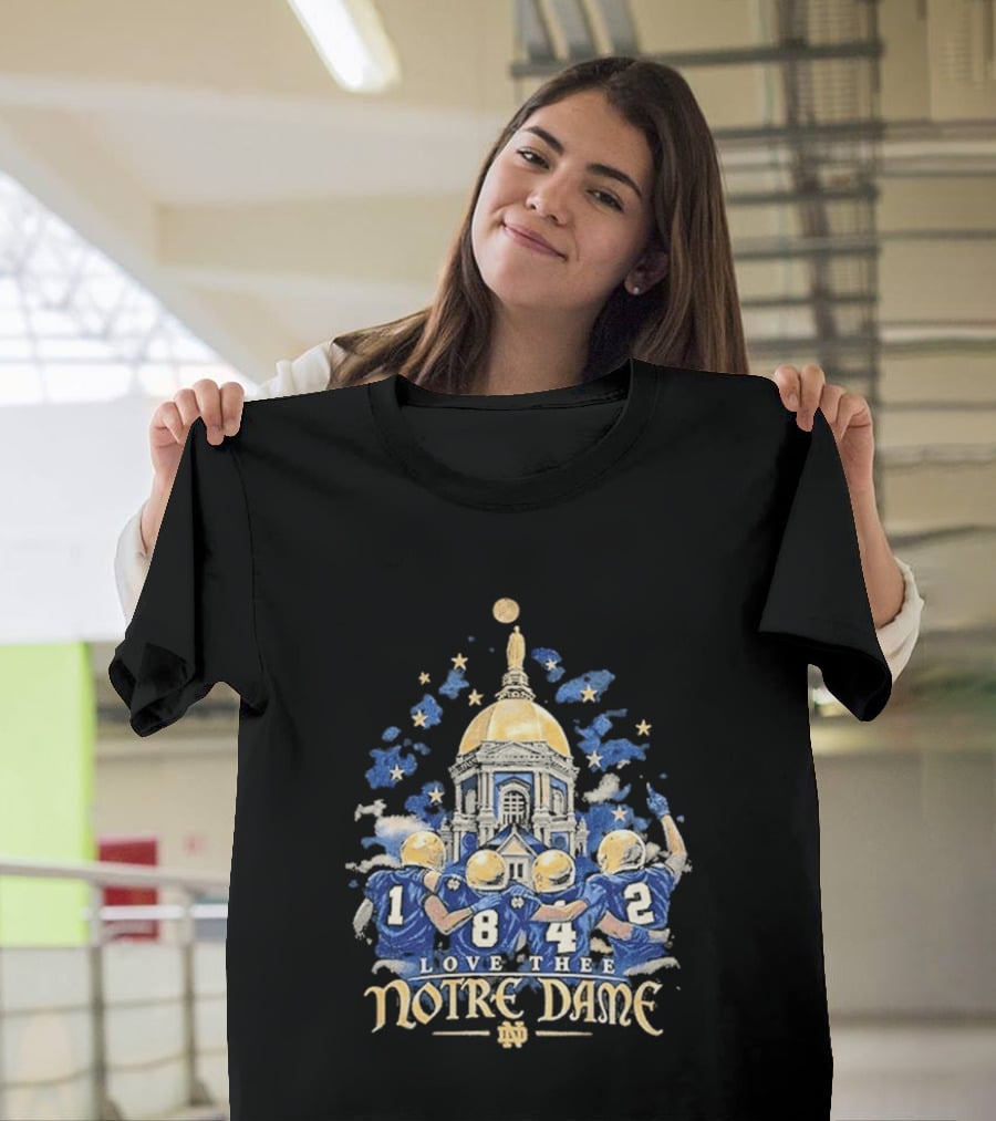 Notre Dame Football Golden Dome Love The Notre Dame 1182 Football Players T-Shirt