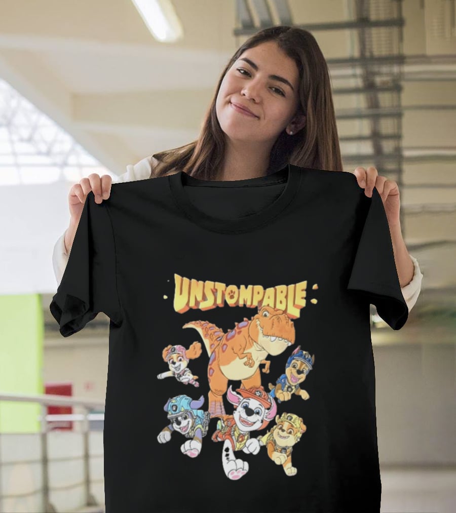 Paw Patrol Unstompable Pups With Tyrannosaurus Dinosaur Adventure T-Shirt