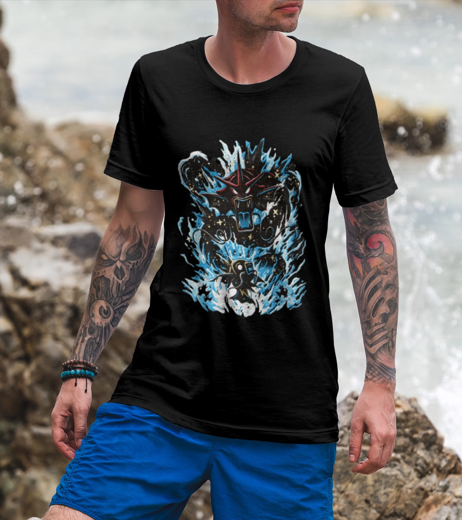 Gyarados And Magikarp Pokemon Evolution Deep Sea Water Power Splash Fan Favorite T-Shirt